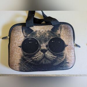 Small Tablet Case - Cat With Glasses